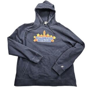 Billionaire Boys Club Hoodie Sweatshirt Mens 2XL Blue Rocket Graphic Fleece
